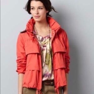 Ann Taylor Loft Ruffle Tiered Rain/wind jacket